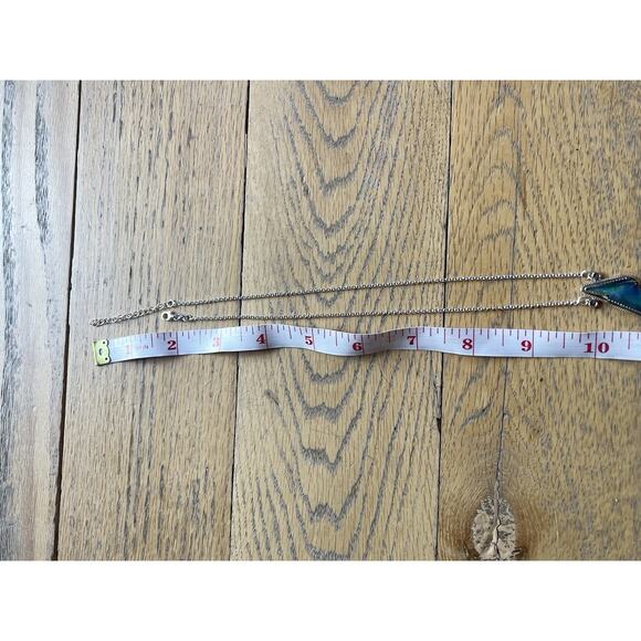 Aurora Opal Sterling Silver Lightning Bolt Necklace 16-18” Southwest Boho Flash - Picture 6 of 7